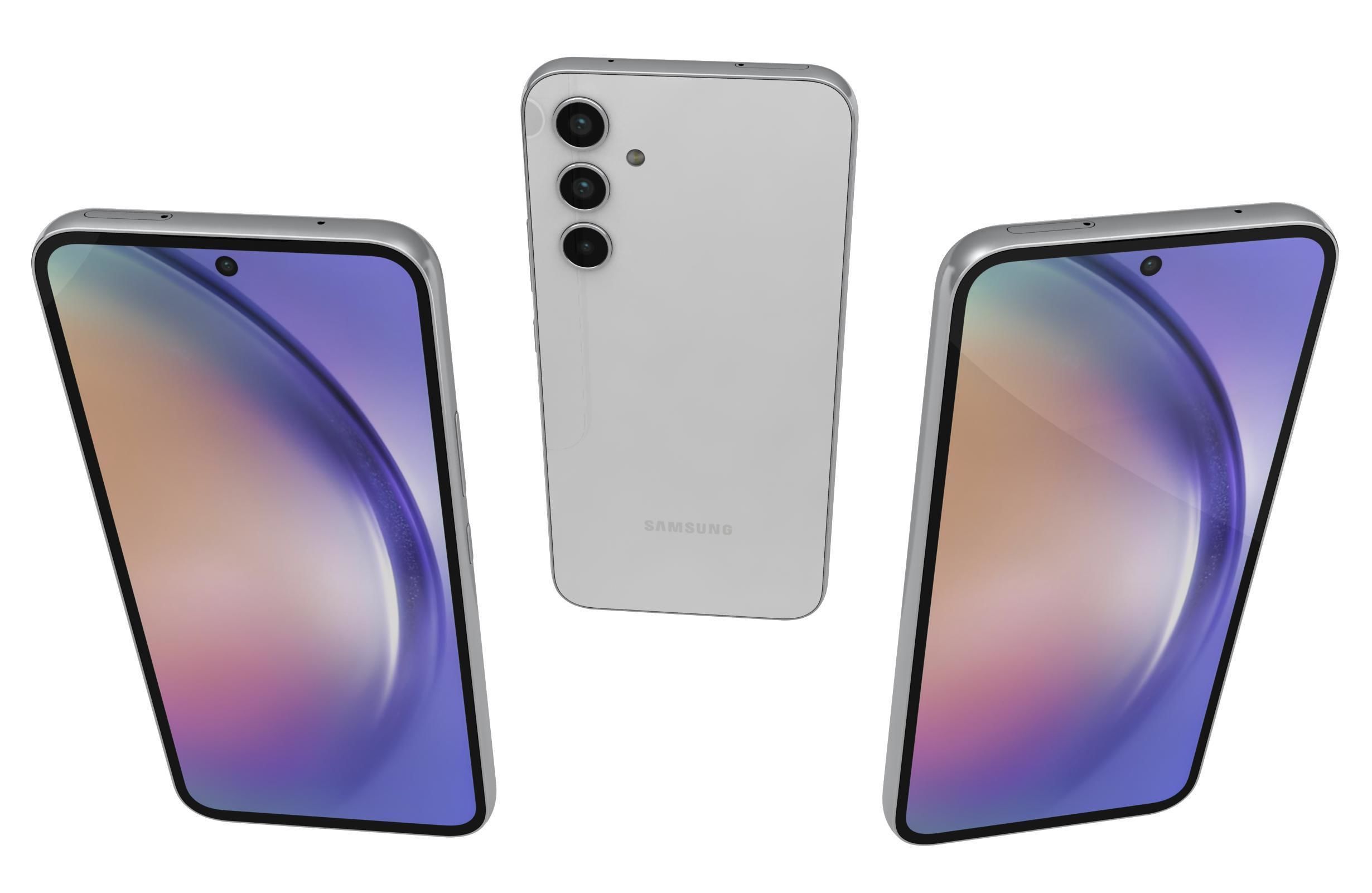 Samsung Galaxy A54 All Colors Low-poly 3D model_14
