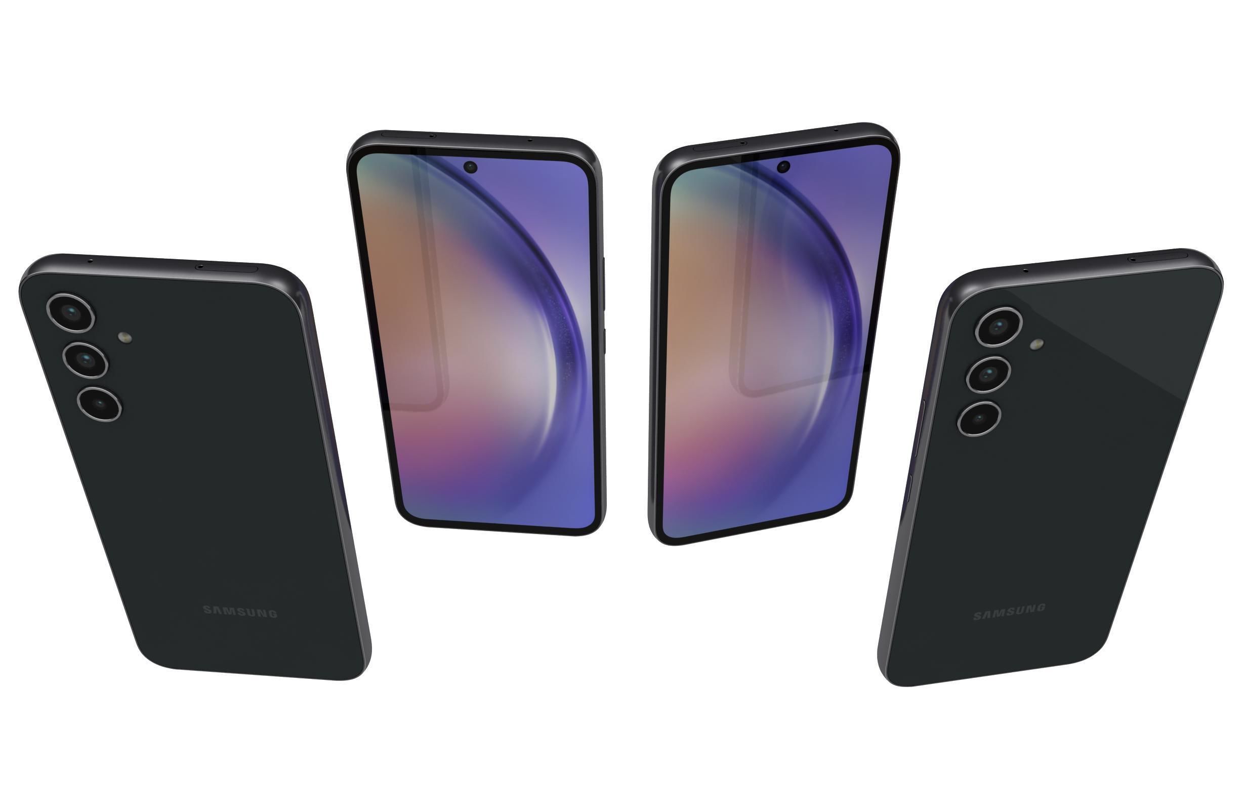 Samsung Galaxy A54 All Colors Low-poly 3D model_5