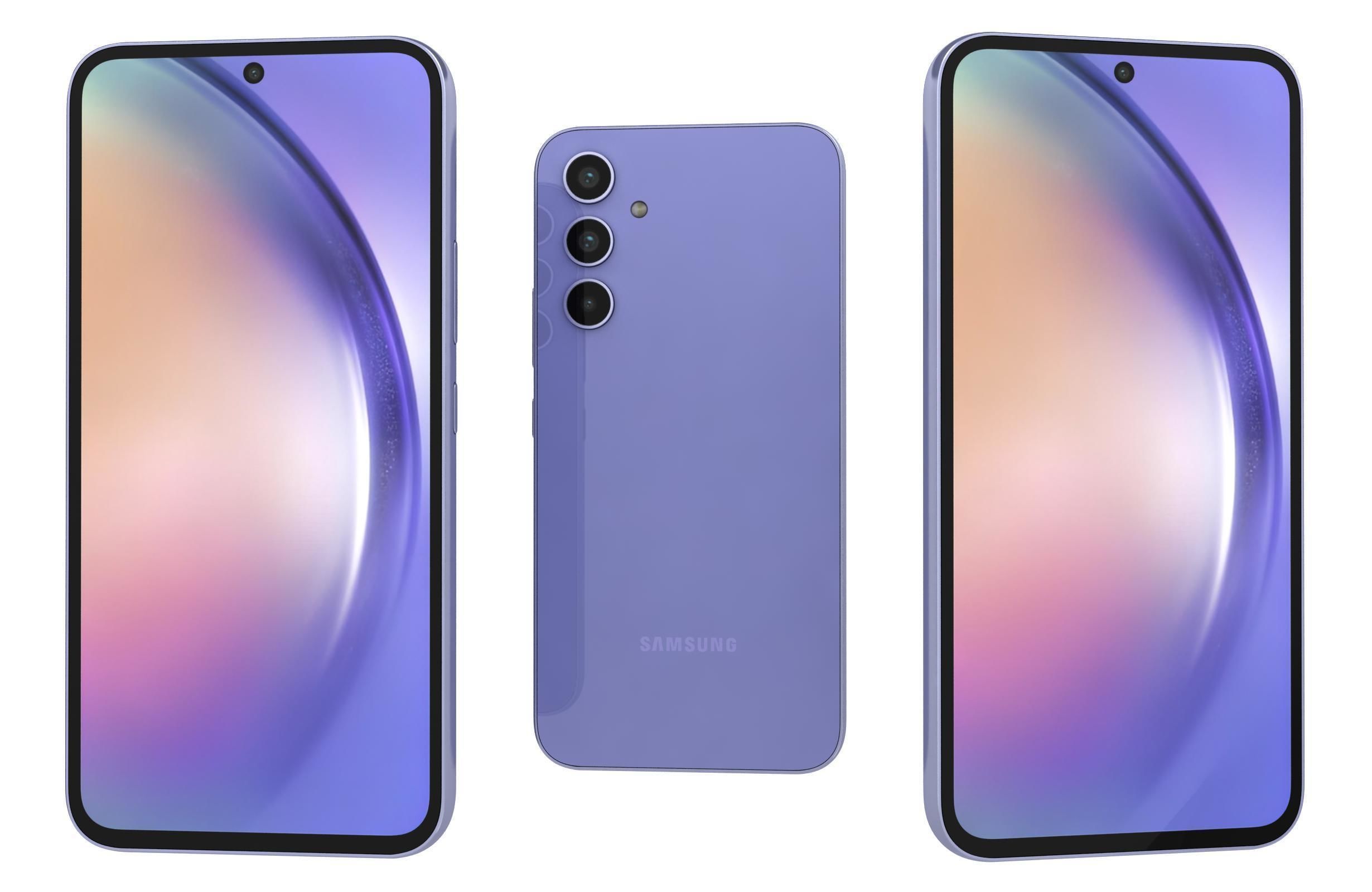 Samsung Galaxy A54 All Colors Low-poly 3D model_37