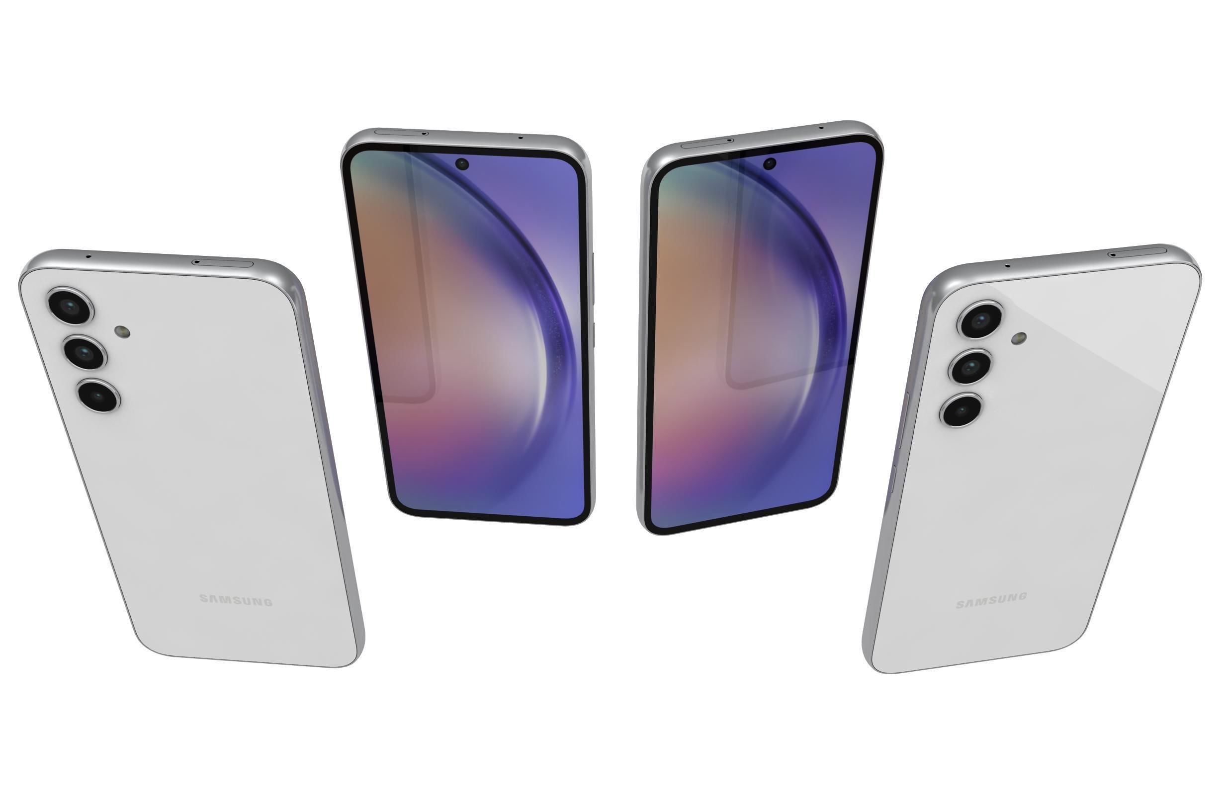 Samsung Galaxy A54 All Colors Low-poly 3D model_17