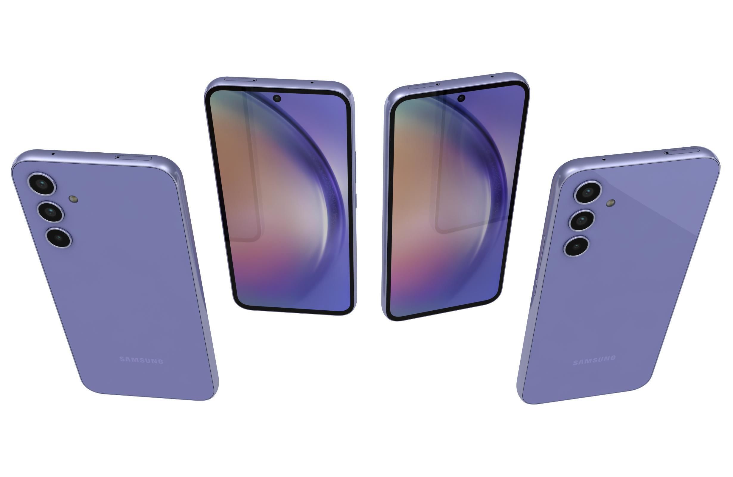 Samsung Galaxy A54 All Colors Low-poly 3D model_41