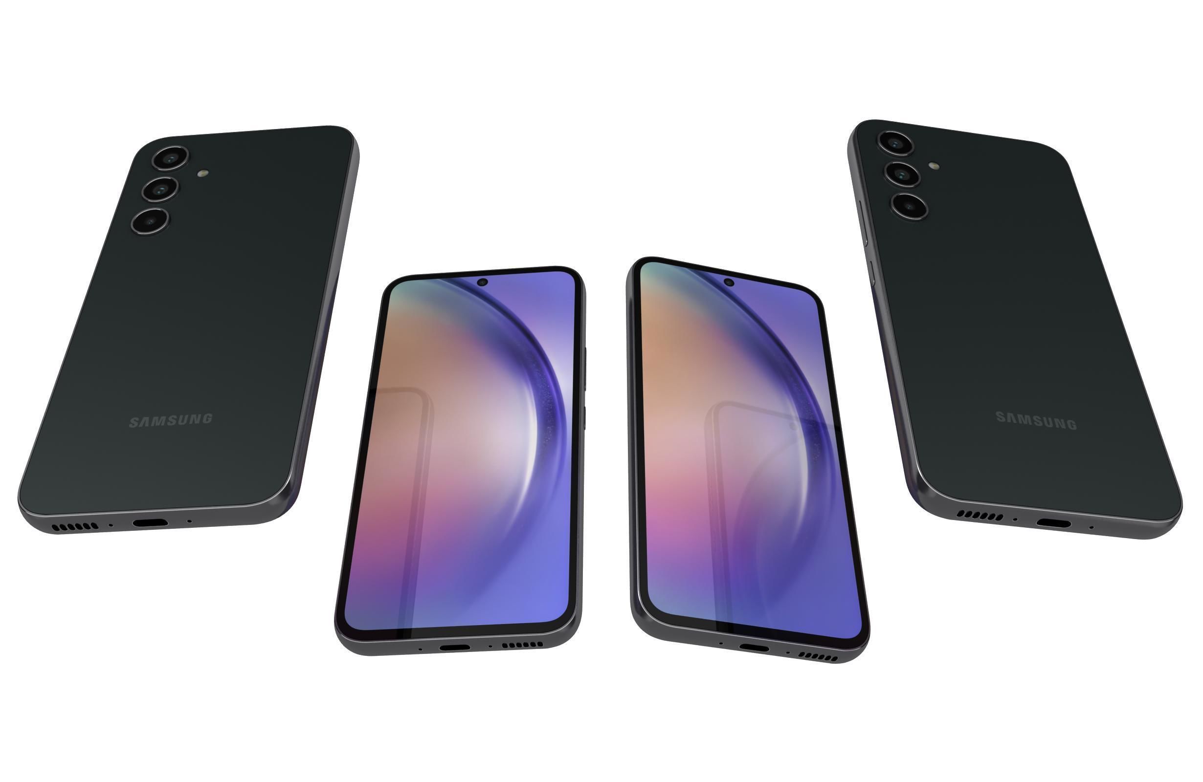 Samsung Galaxy A54 All Colors Low-poly 3D model_6