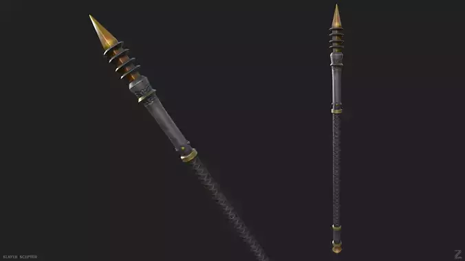 Slayer scepter Low-poly 3D model