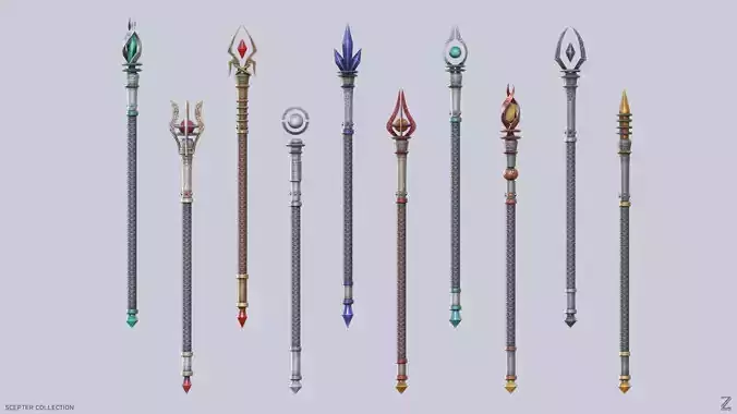Scepter collection sword and spear 