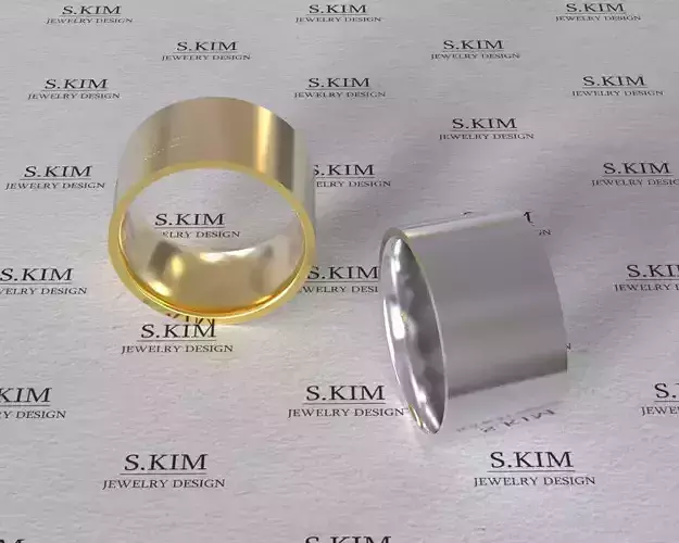 Flat ring 10mm with comfort inner many sizes 3D print model