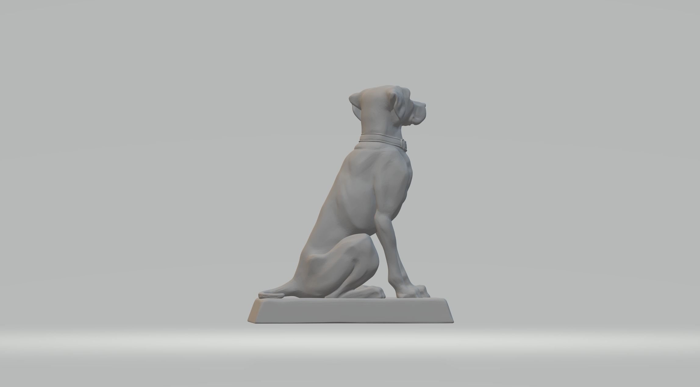 Pointer Dog Garden Statue 3D print model_3