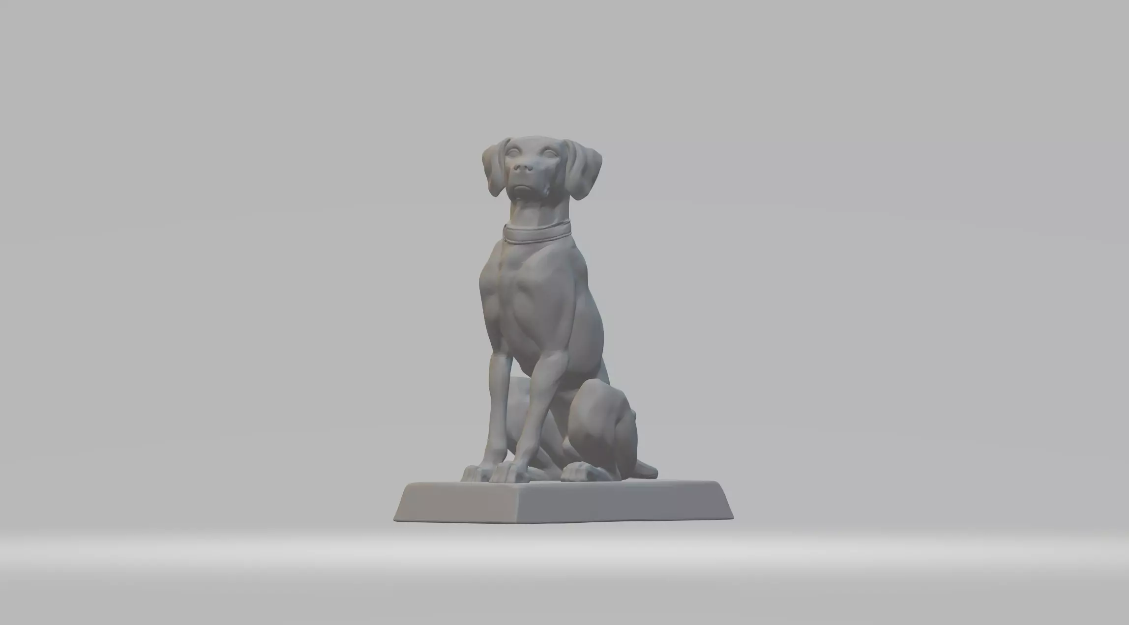 Pointer Dog Garden Statue 3D print model_0