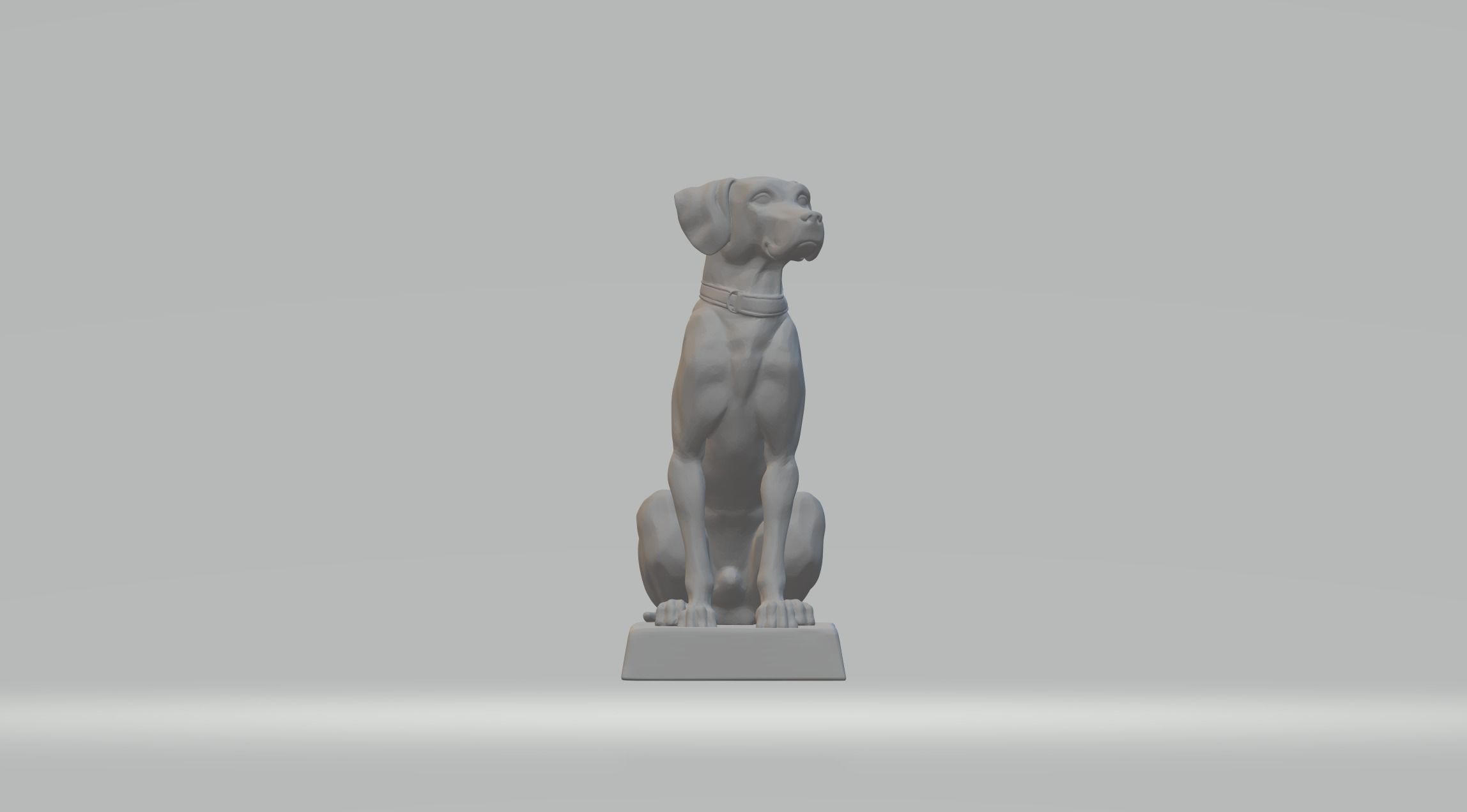 Pointer Dog Garden Statue 3D print model_4