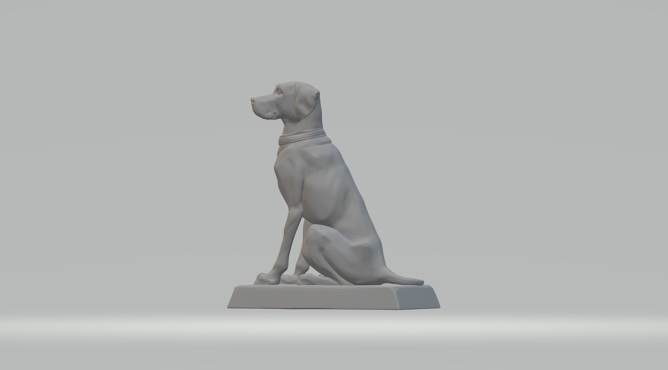 Pointer Dog Garden Statue 3D print model_1