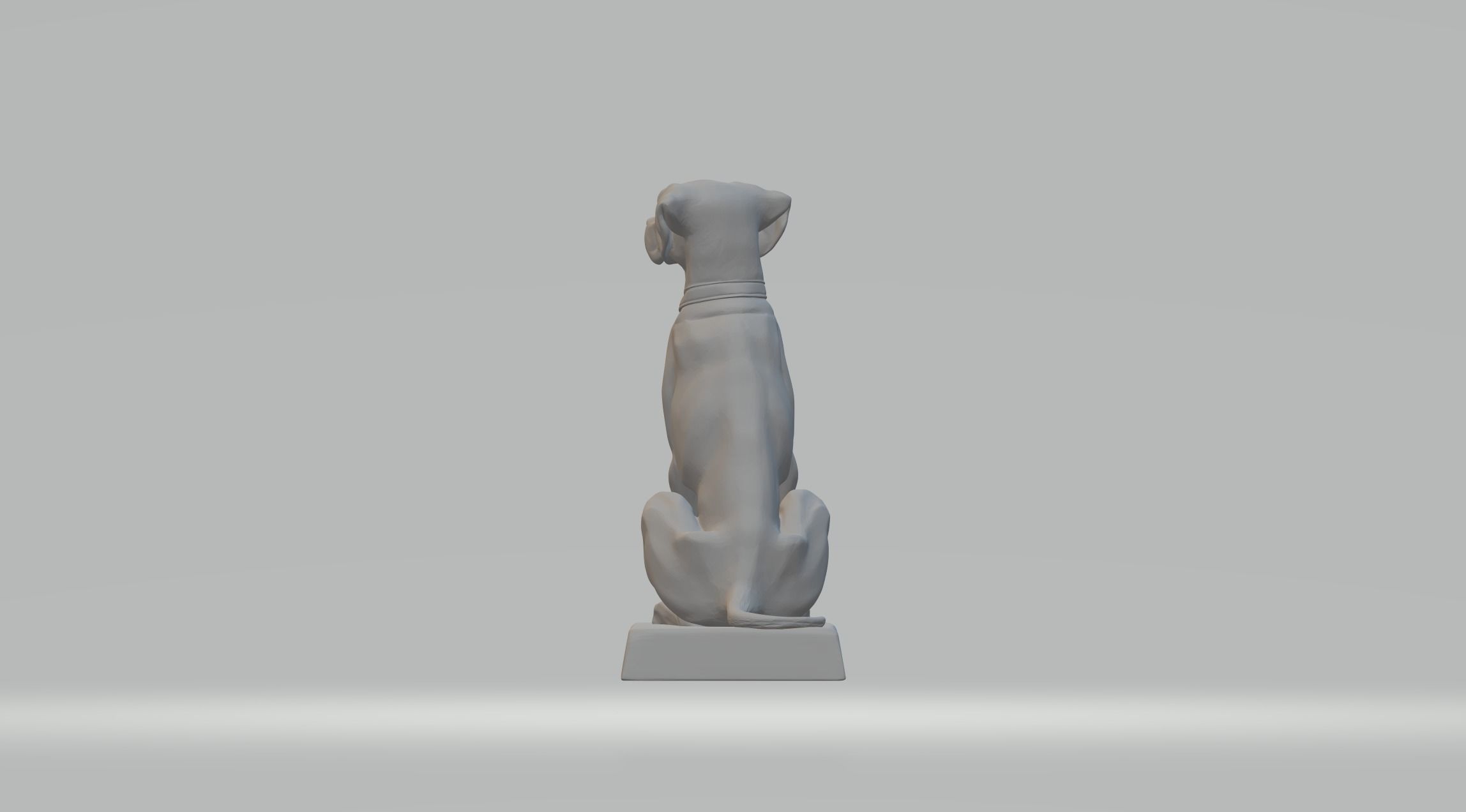 Pointer Dog Garden Statue 3D print model_2