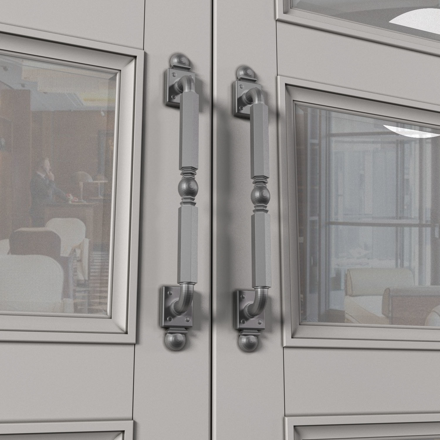 Interior sliding doors in Art Deco style 3D model_2