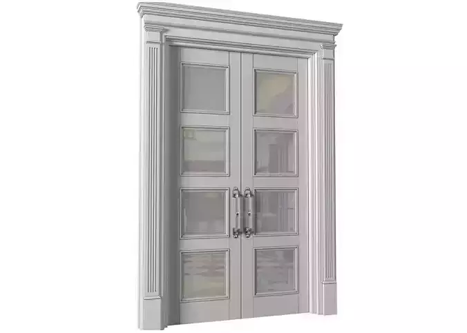 Interior sliding doors in Art Deco style 3D model