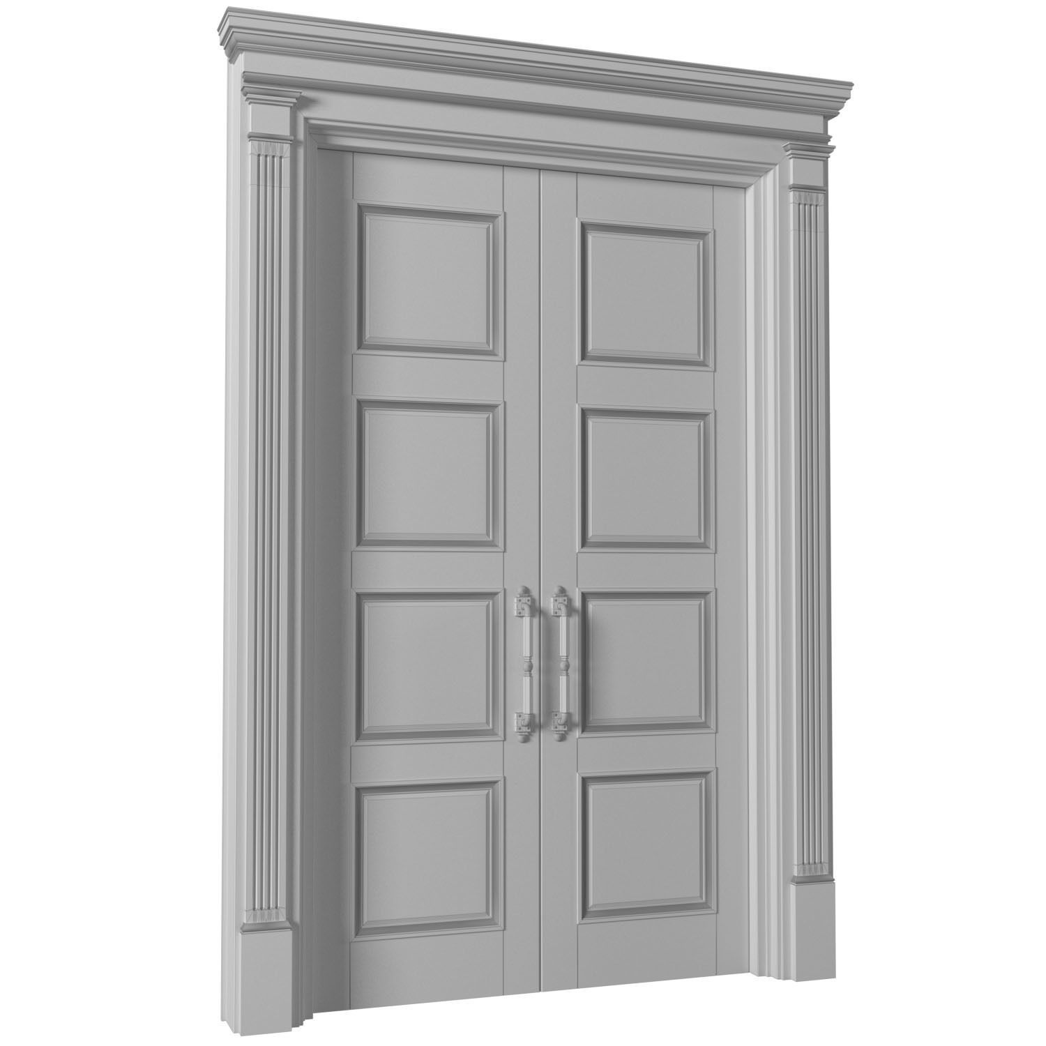 Interior sliding doors in Art Deco style 3D model_3