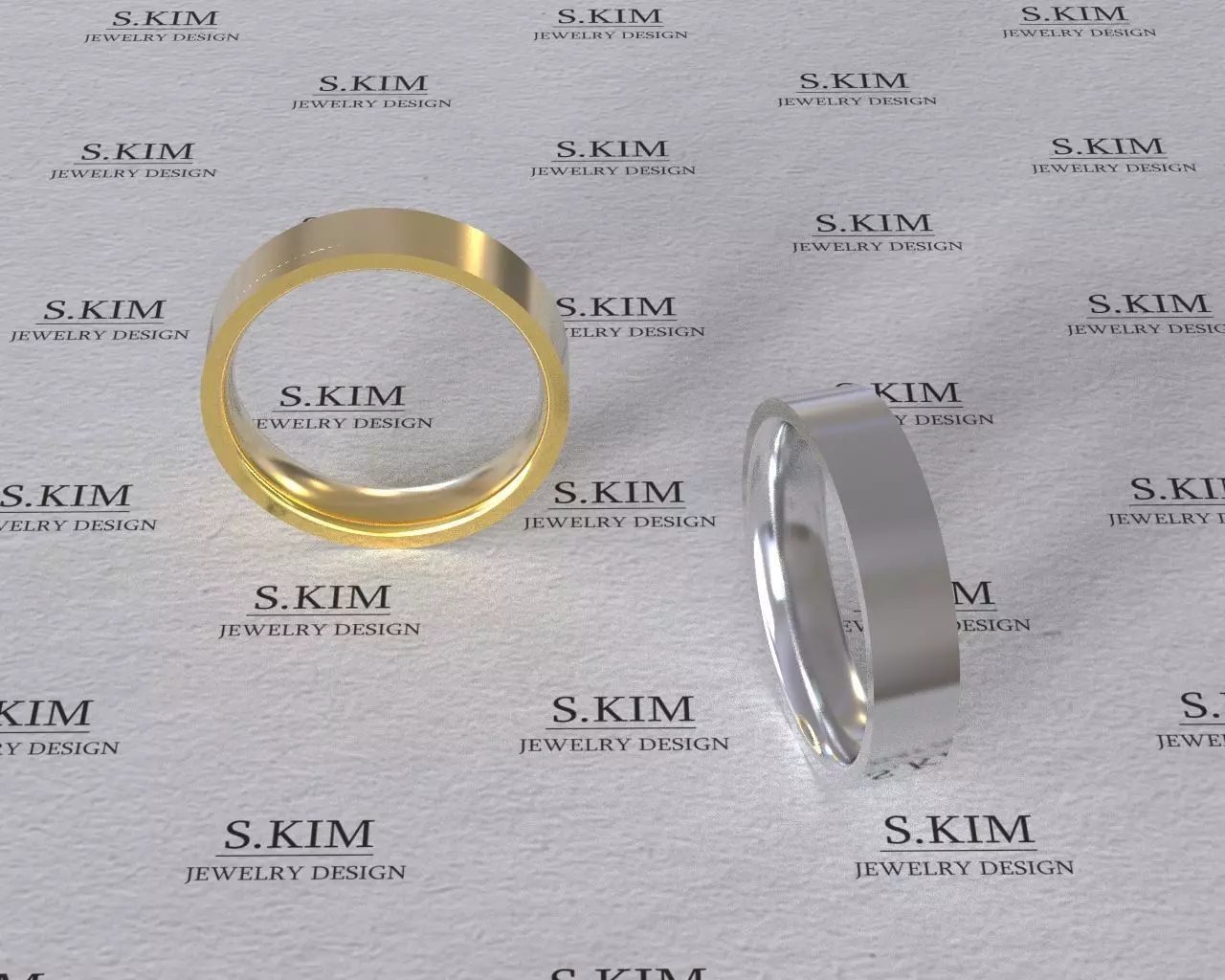 Flat ring 4mm with comfort inner many sizes 3D print model