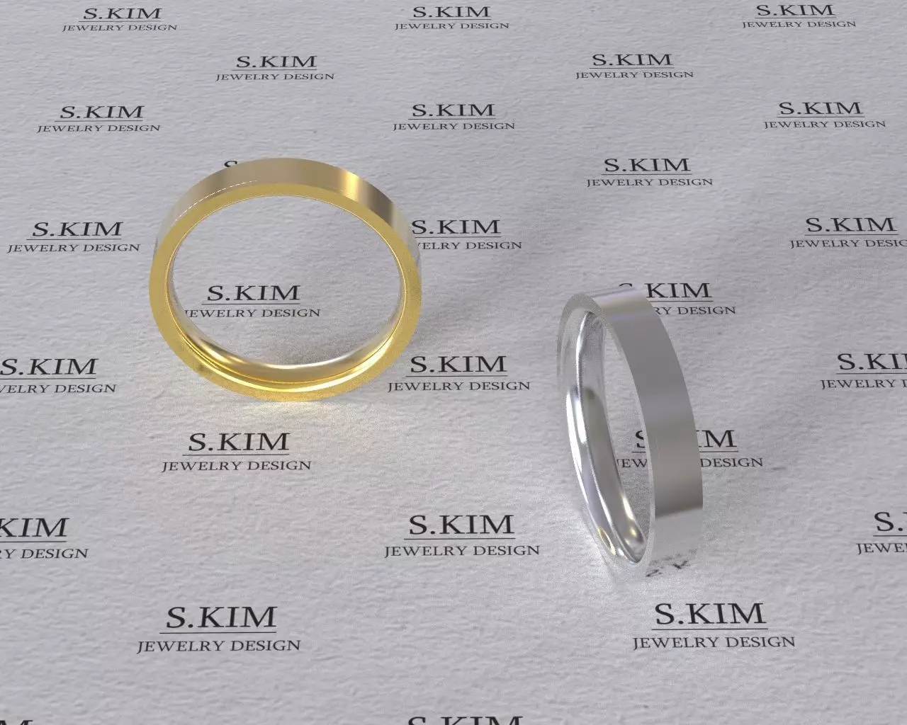  Flat ring 3mm with comfort inner many sizes 3D print model_0