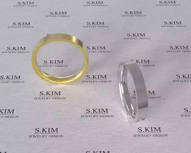  Flat ring 3mm with comfort inner many sizes 3D print model