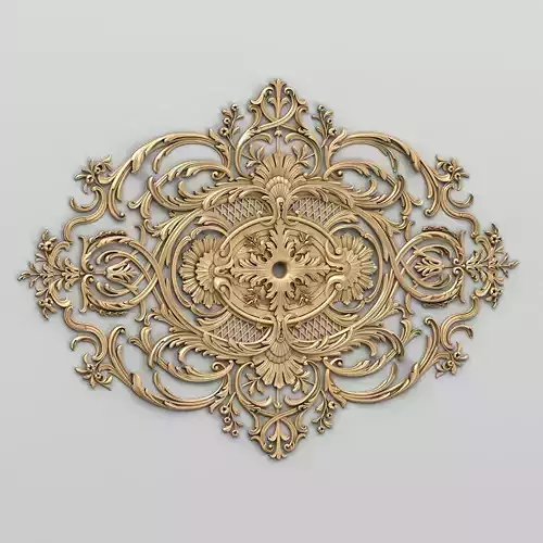 Carved decor central 042 3D model