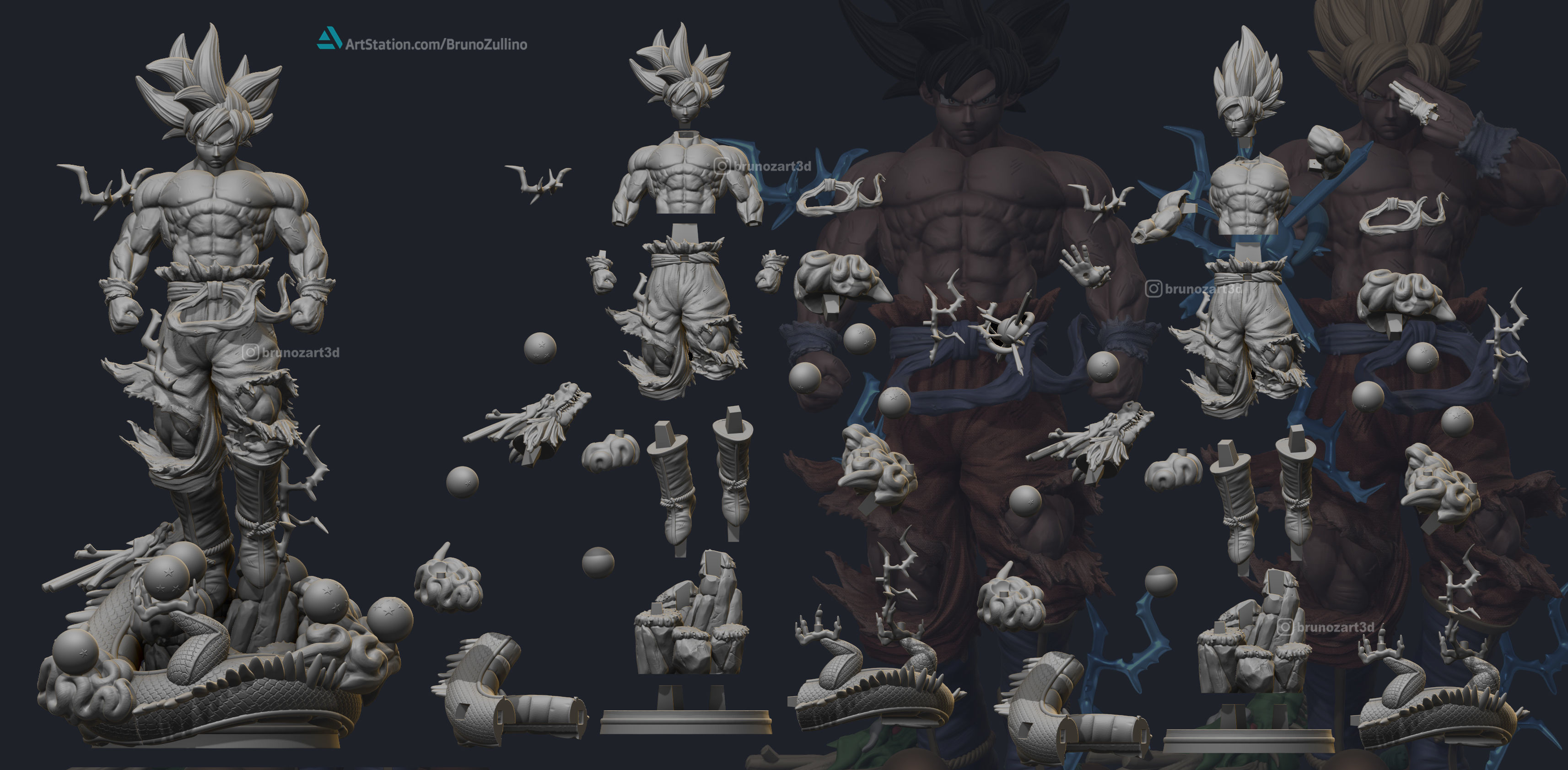Goku SSJ 3 Full Vers 3D print model_9