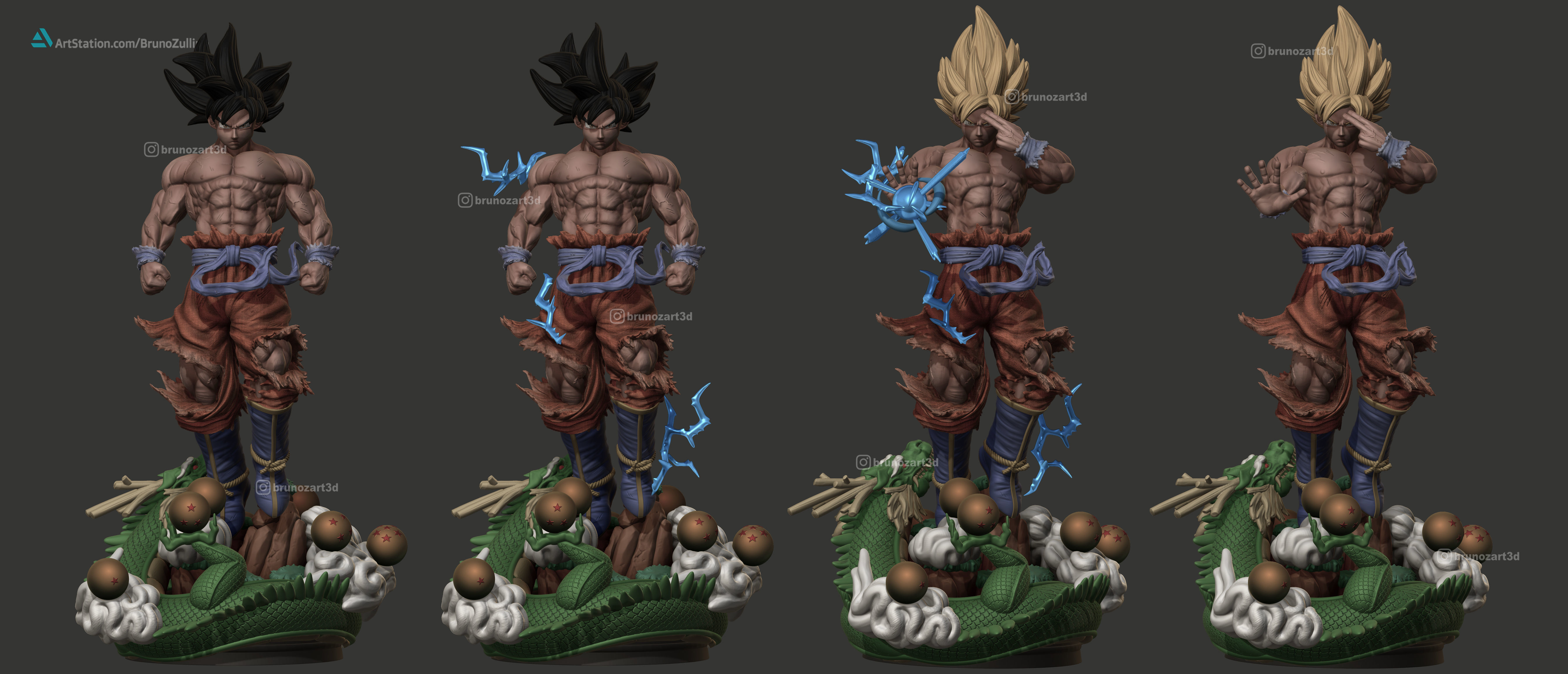 Goku SSJ 3 Full Vers 3D print model_5