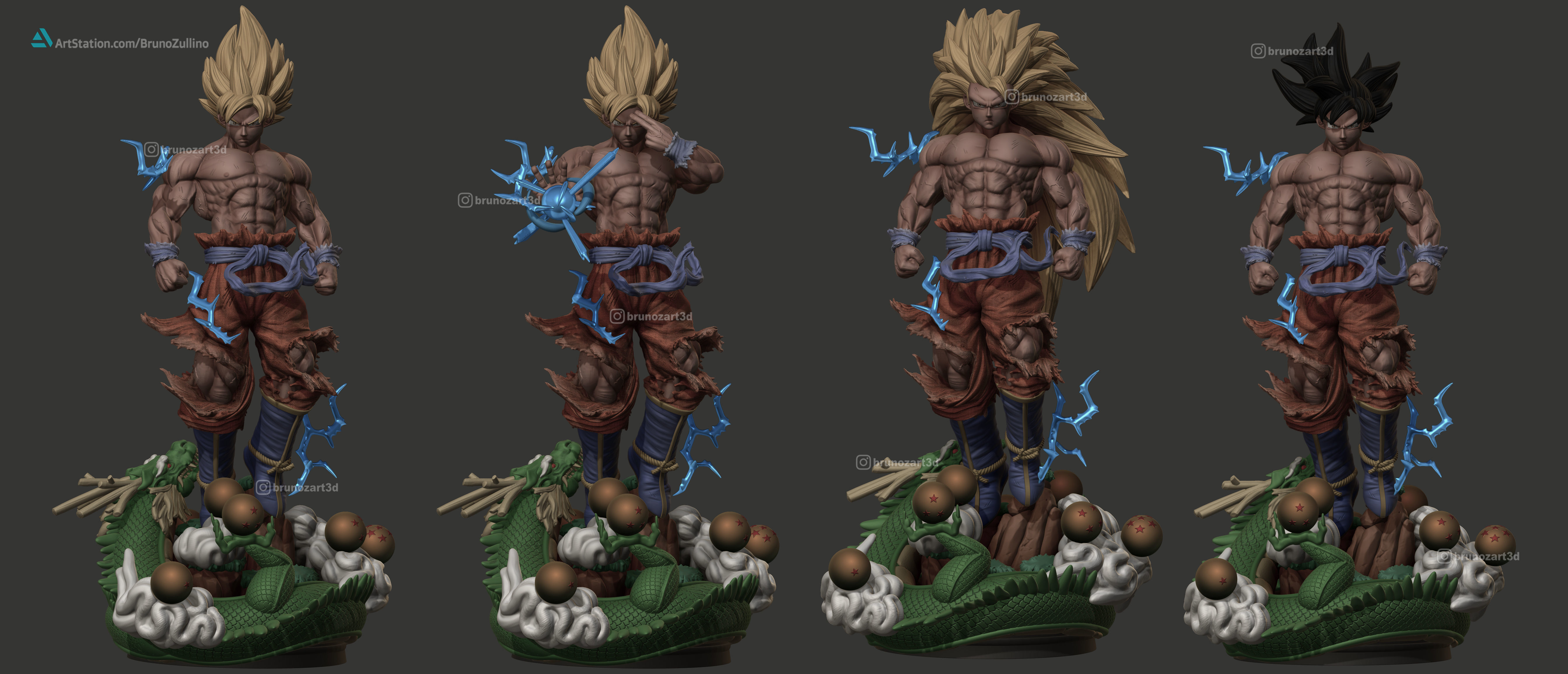 Goku SSJ 3 Full Vers 3D print model_6