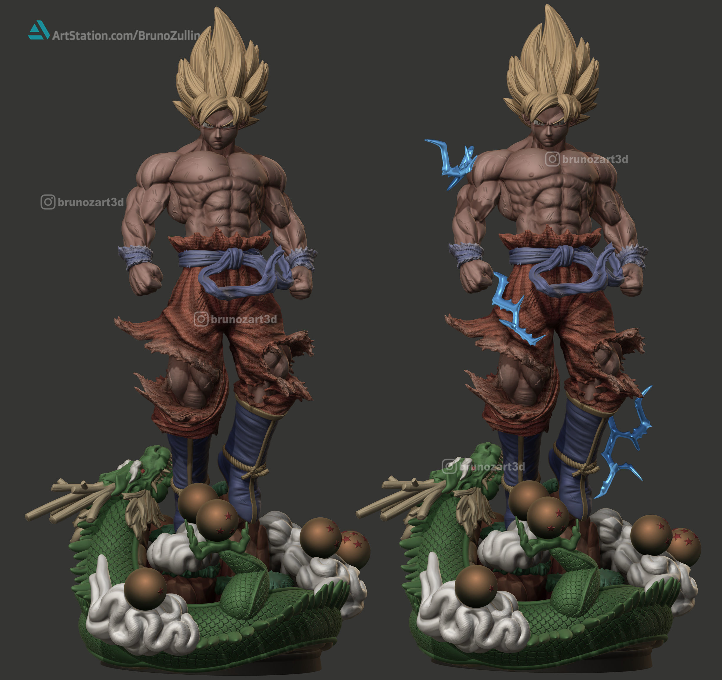 Goku SSJ 3 Full Vers 3D print model_4