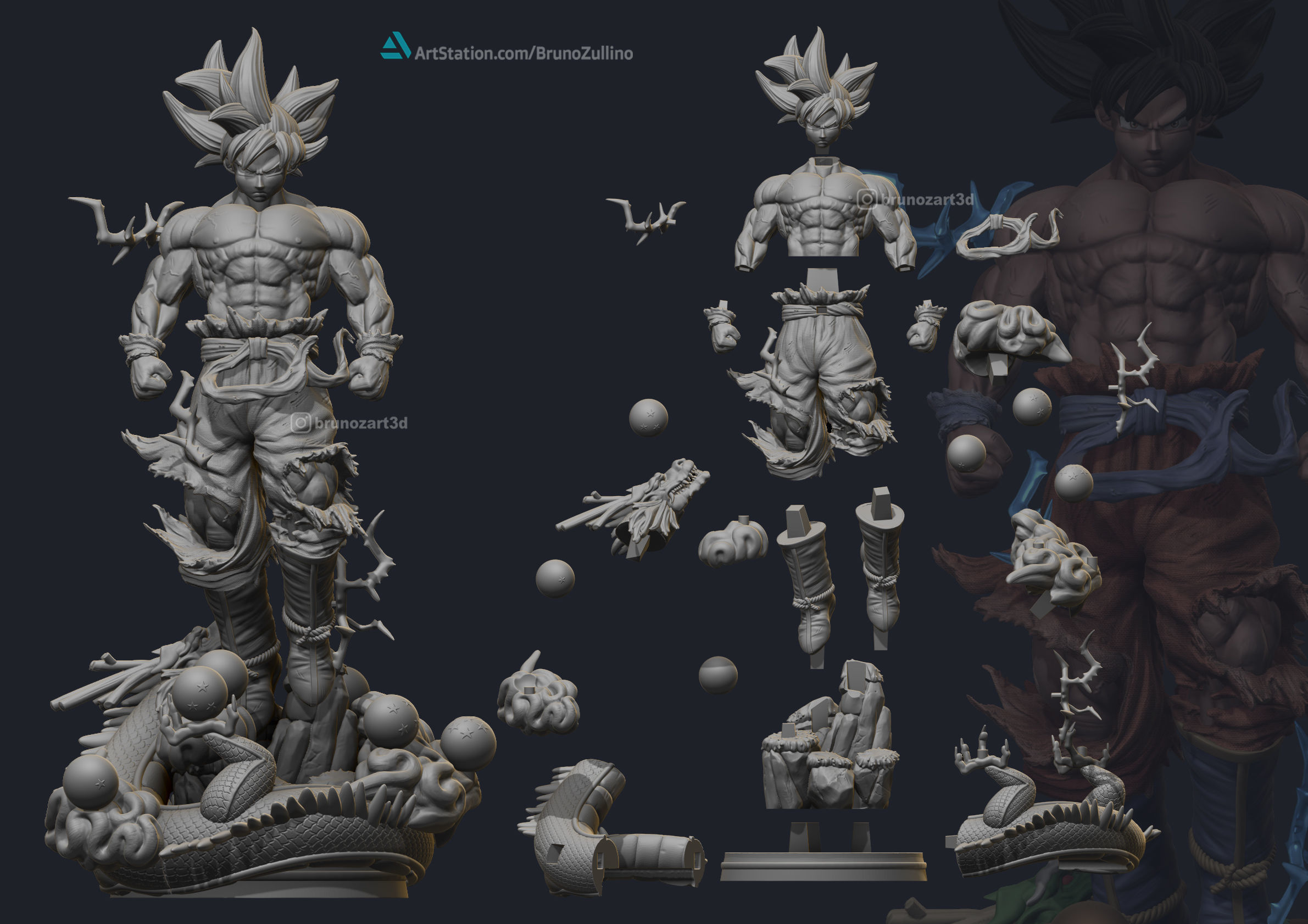 Goku SSJ 3 Full Vers 3D print model_8