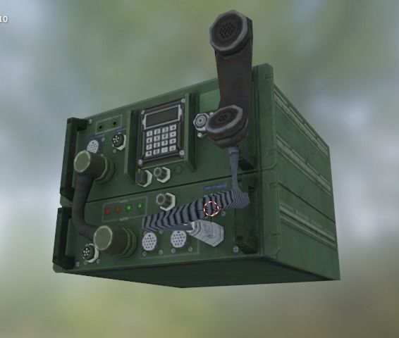 Army Radio  Low-poly 3D model_10