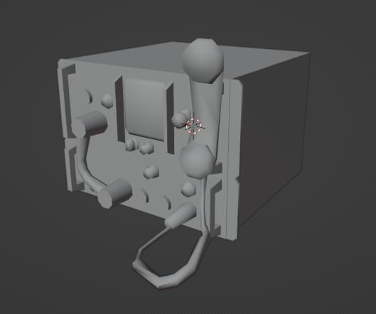 Army Radio  Low-poly 3D model_19