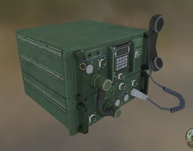 Army Radio  Low-poly 3D model_12