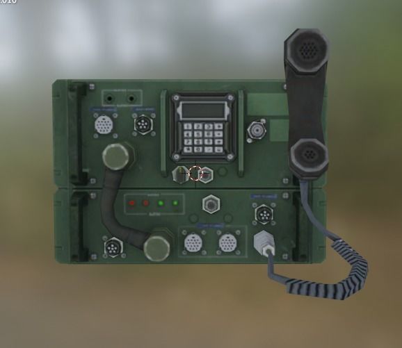 Army Radio  Low-poly 3D model_9