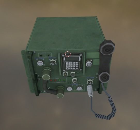 Army Radio  Low-poly 3D model_8
