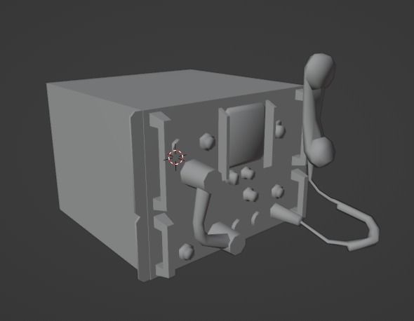 Army Radio  Low-poly 3D model_20