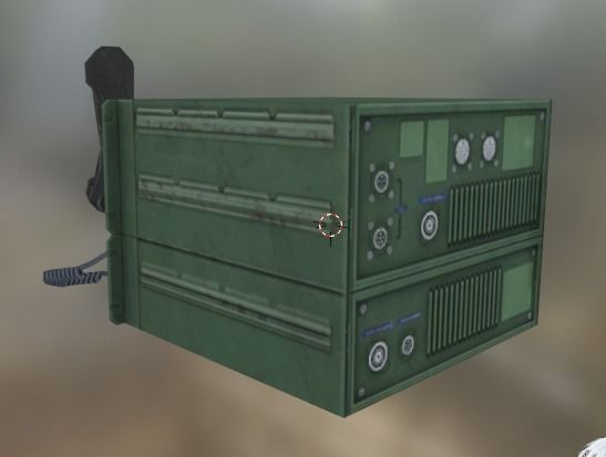 Army Radio  Low-poly 3D model_14