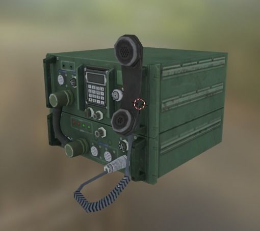 Army Radio  Low-poly 3D model_7