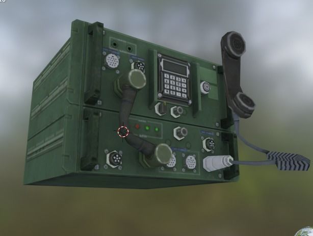 Army Radio  Low-poly 3D model_11