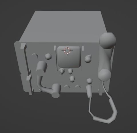 Army Radio  Low-poly 3D model_21