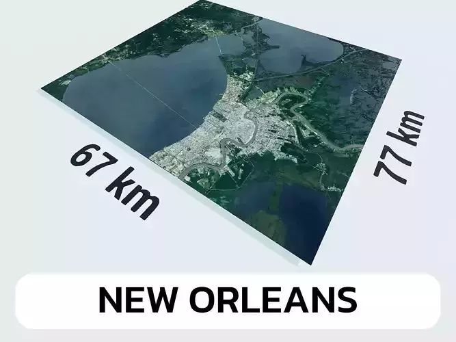 New Orleans United States City Landscape 3D Model