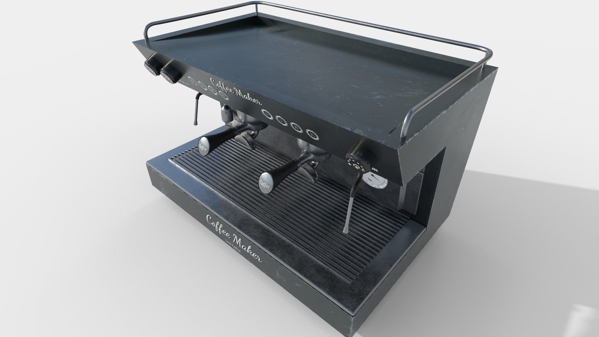 Coffee Machine Low-poly 3D model_4