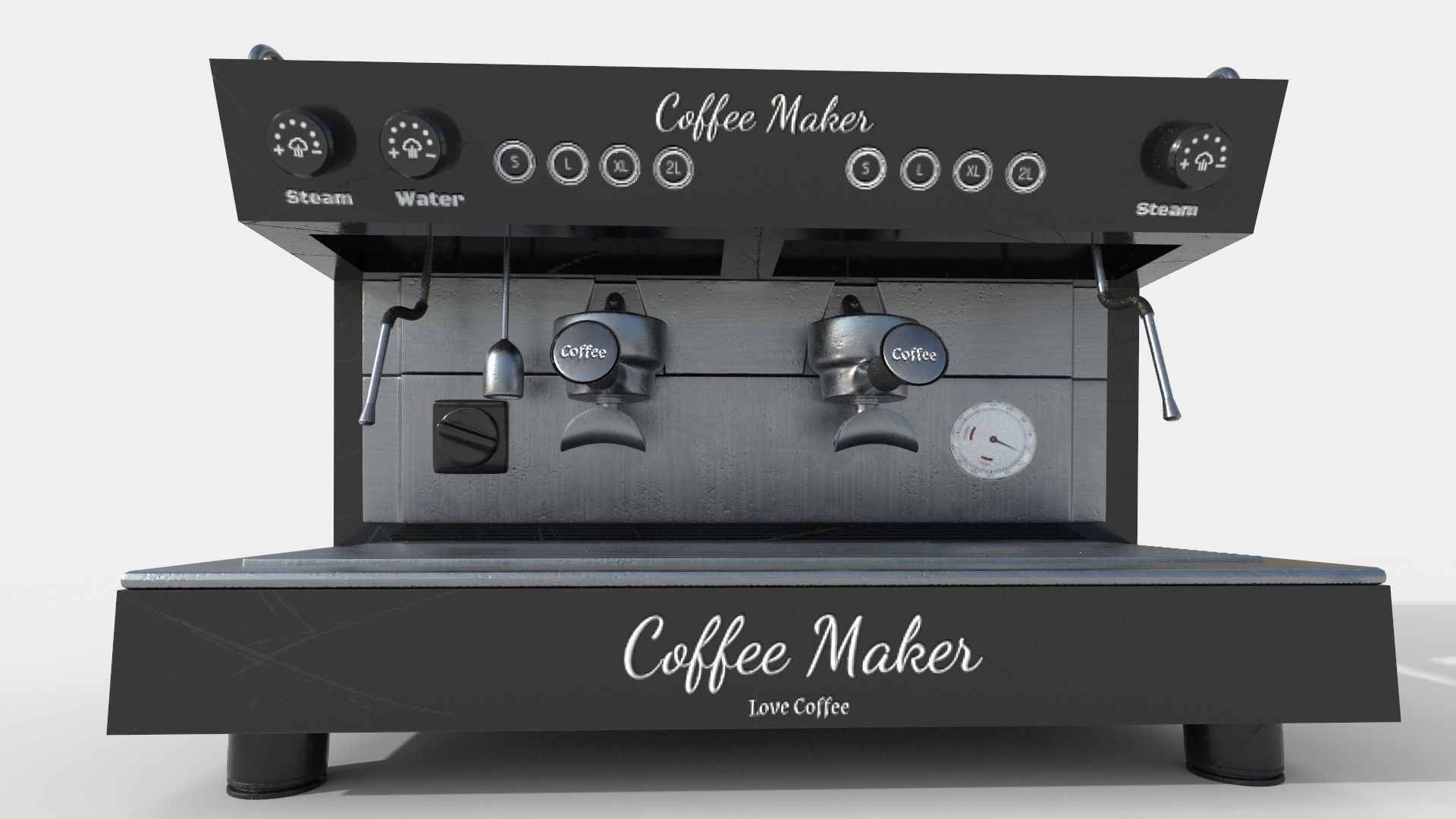 Coffee Machine Low-poly 3D model_1