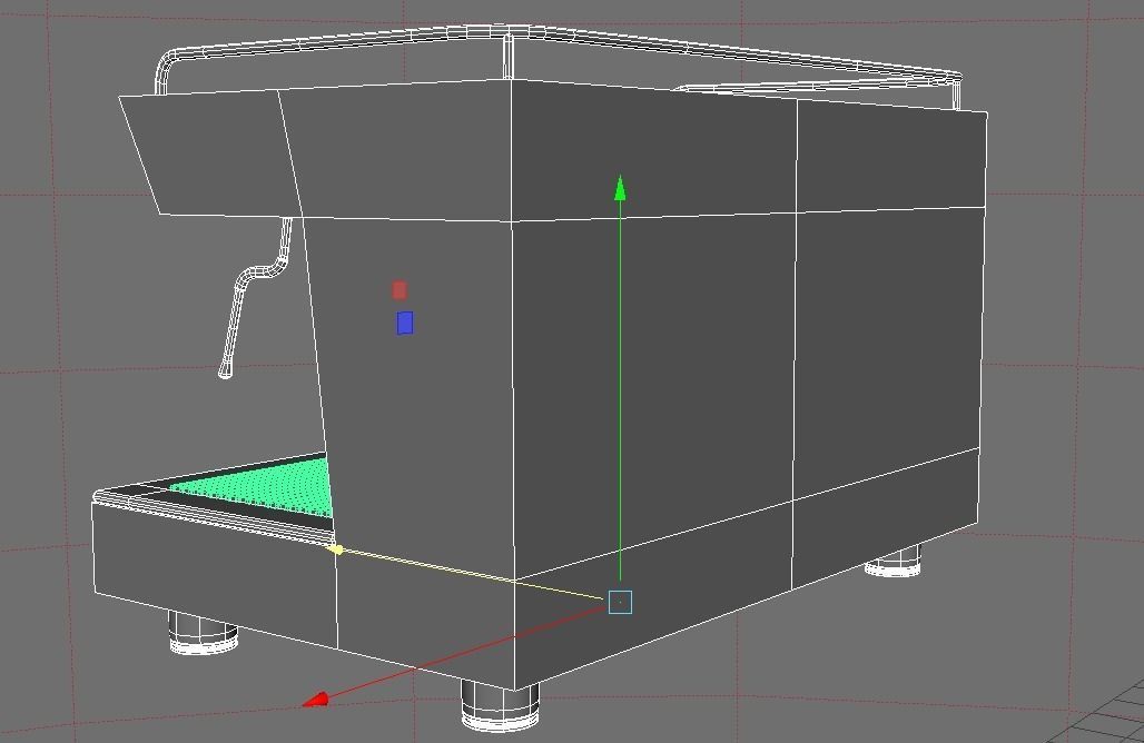 Coffee Machine Low-poly 3D model_7