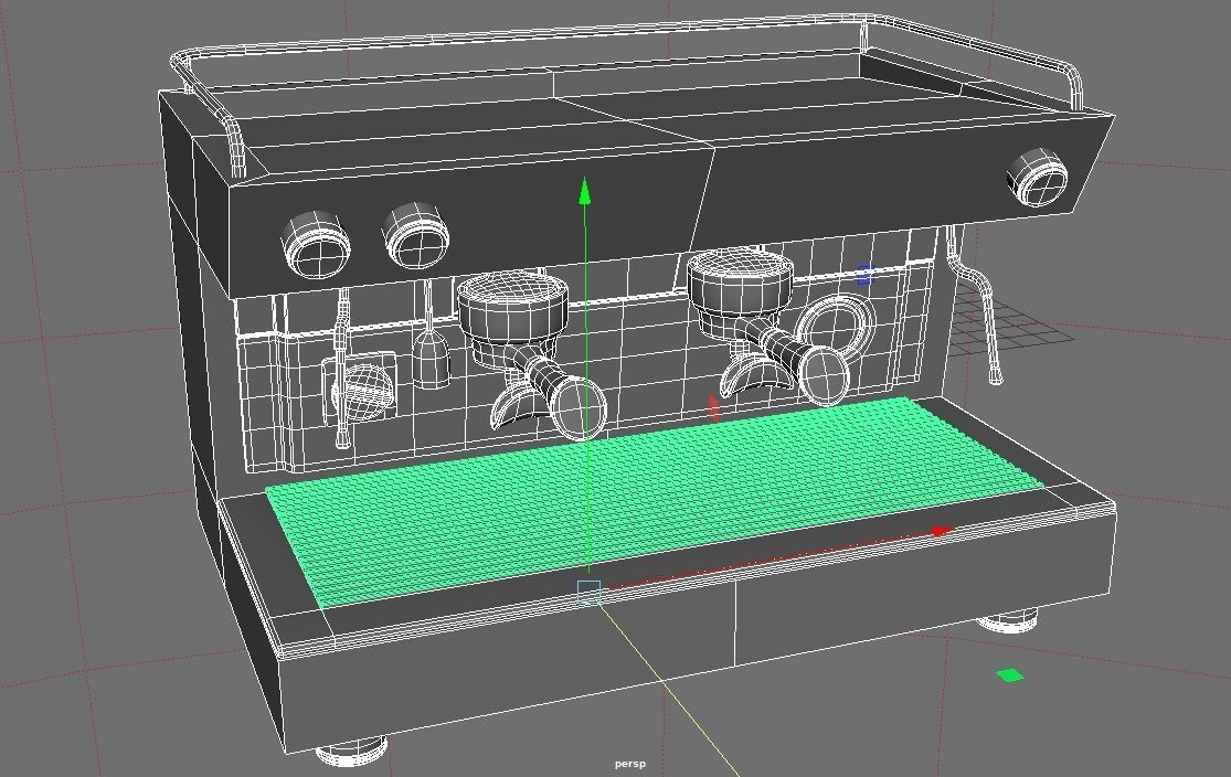 Coffee Machine Low-poly 3D model_6