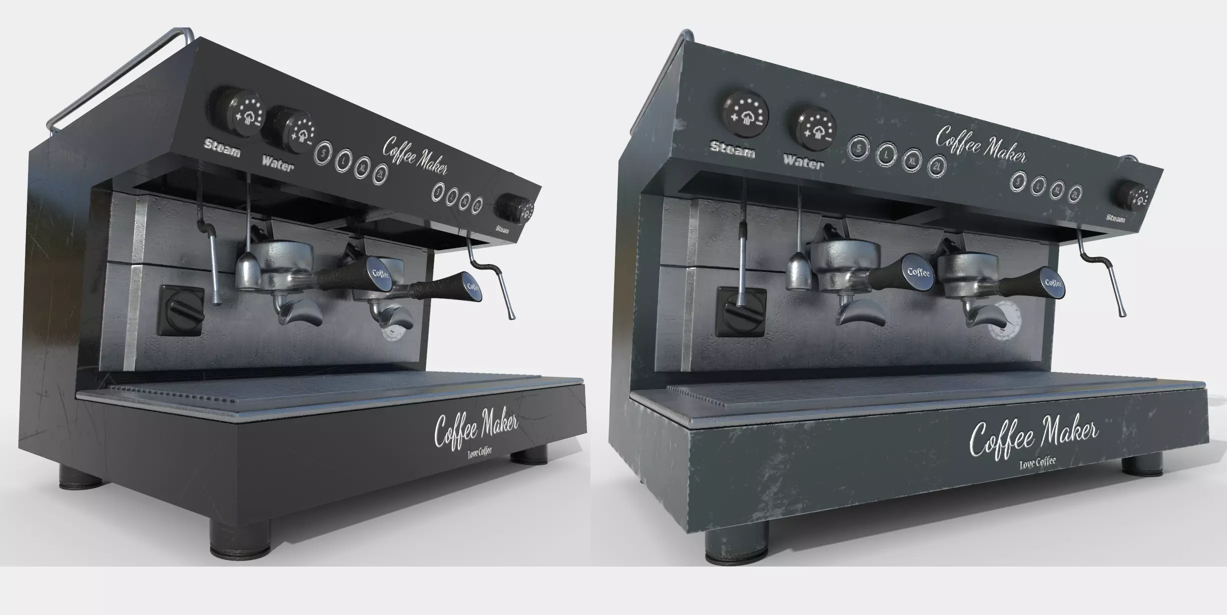 Coffee Machine Low-poly 3D model_0