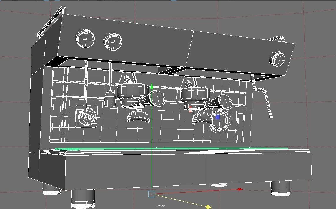 Coffee Machine Low-poly 3D model_5