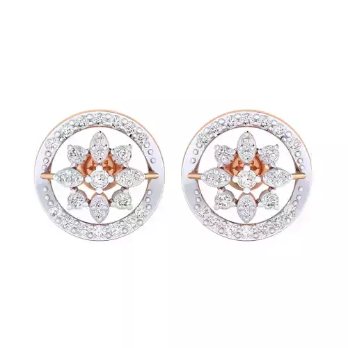 Women Stud Earrings STL JCD OBJ FBX Renders Details