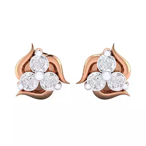 Women Stud Earrings STL JCD OBJ FBX Renders Details