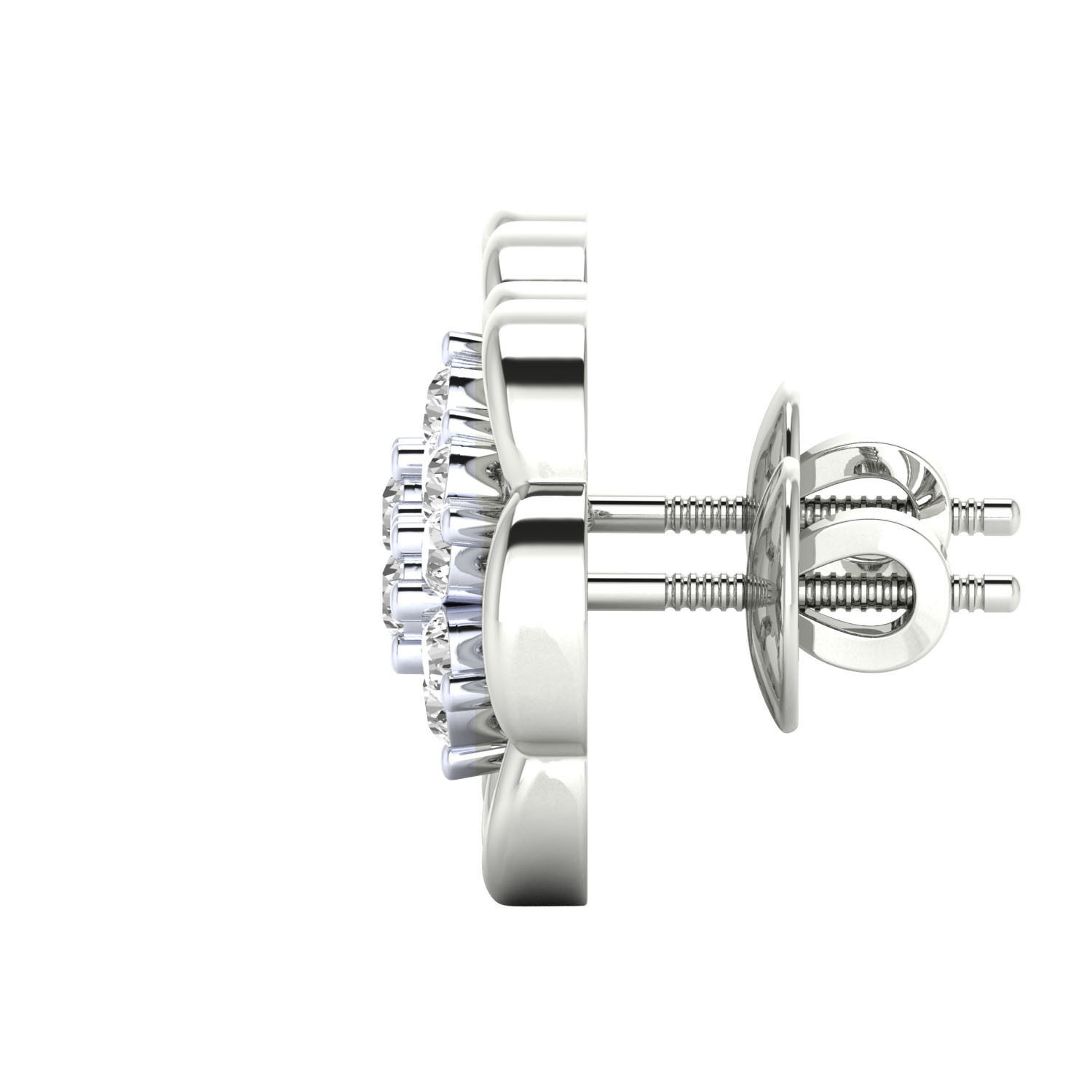 Women Stud Earrings STL JCD OBJ FBX Renders Details 3D print model_10