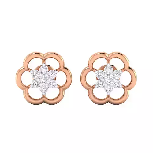 Women Stud Earrings STL JCD OBJ FBX Renders Details