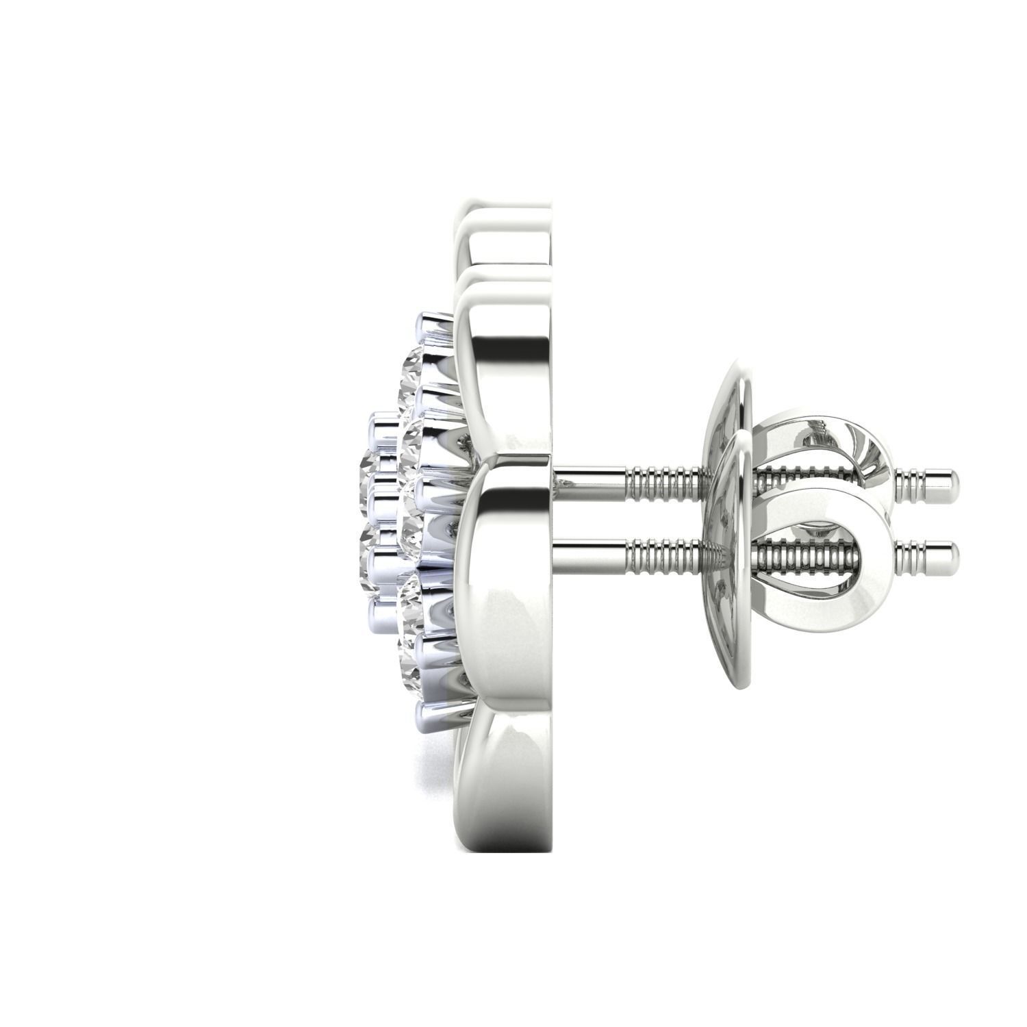 Women Stud Earrings STL JCD OBJ FBX Renders Details 3D print model_11