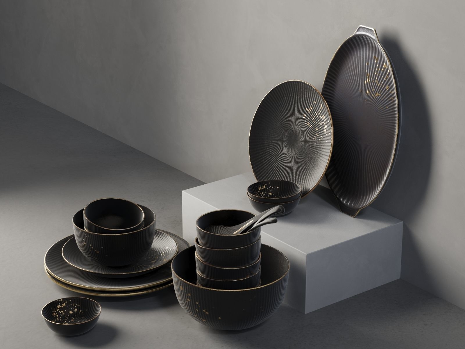 Tableware Set 11 3D model_1
