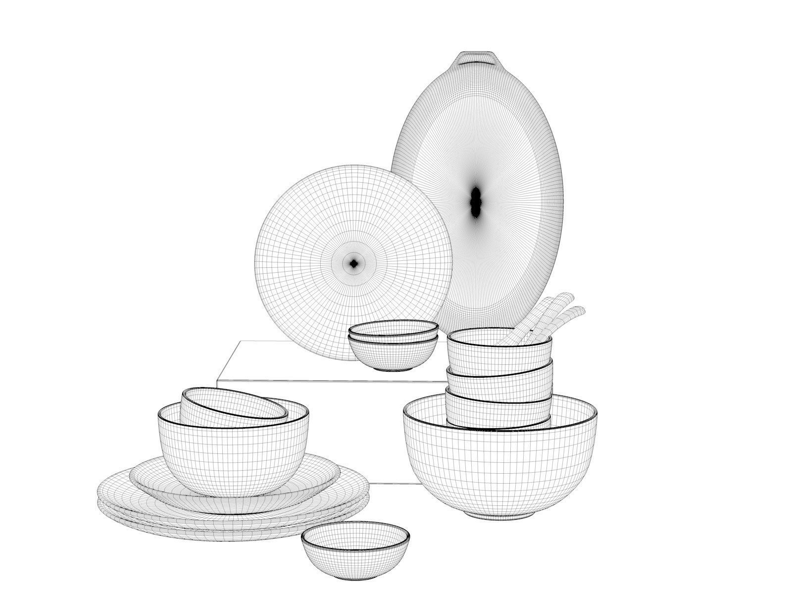 Tableware Set 11 3D model_3